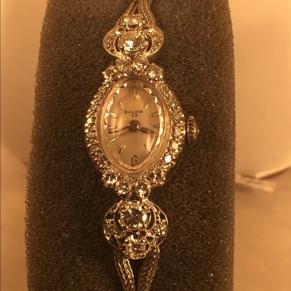 Bulova Accessories - *Antique Lady's 14K Diamond Bulova Watch, Works